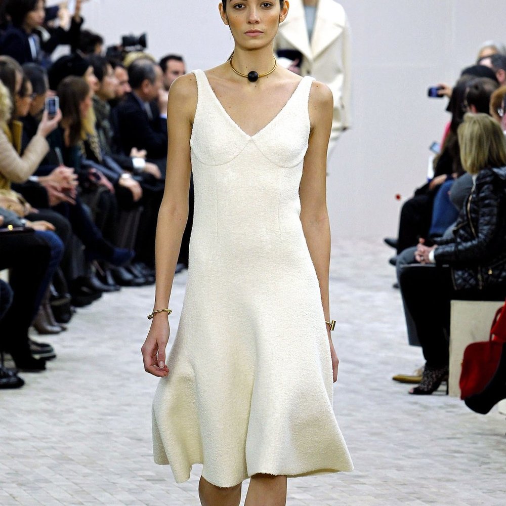 Rare CELINE Phoebe Philo Archive 2013 F Runway Alpaca Blend Dress L